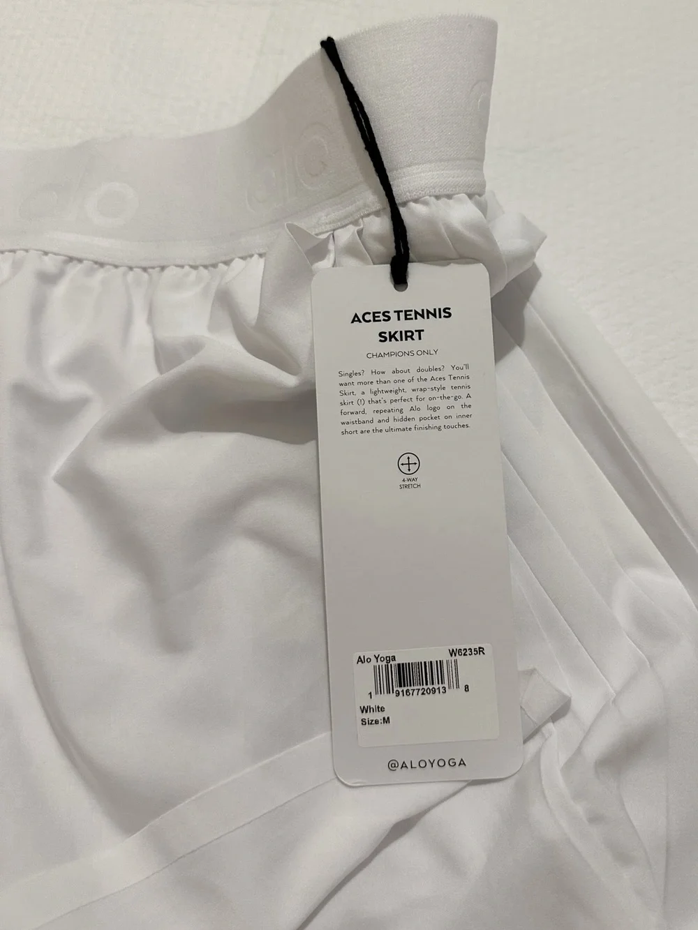 NWT💕 Alo Yoga Aces Tennis Skirt - White Medium